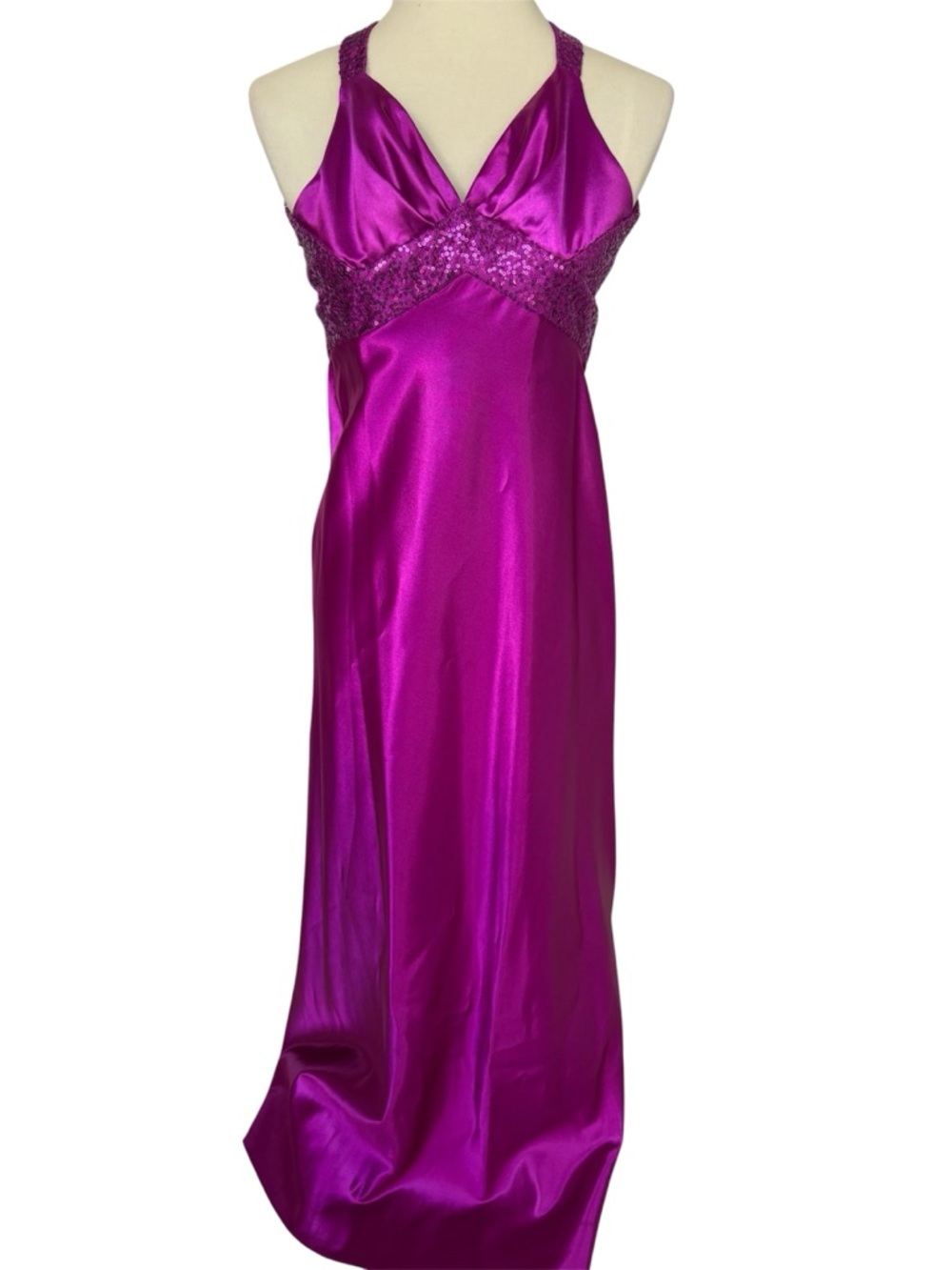 Jessica McClintock Gunne Sax Purple Satin Formal Prom Dress Maxi
Womens Junior 3